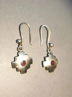 Tradera Örhängen<Långa silver örhängen. Ametist. Sterling. 925