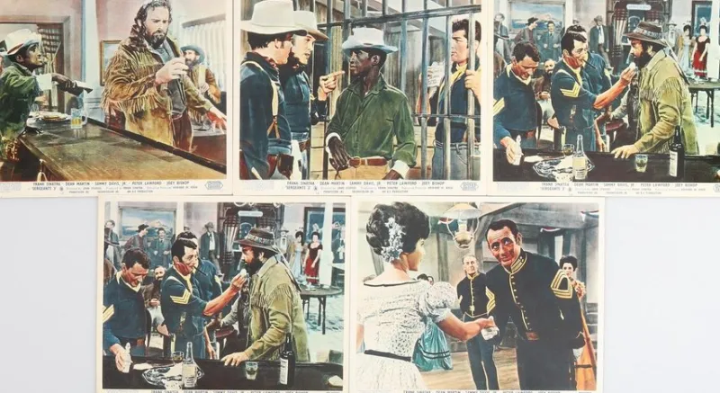 Tradera Lobby cards 'Sergeants 3' original 1962 lobby cards-5 cards included-Weight 56g^ Filmmemorabilia