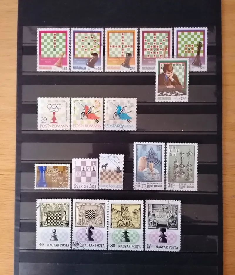 Tradera Lot Schack-frimärken^ Flera Länder