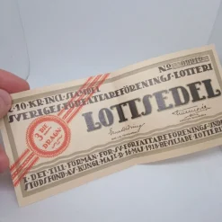 Tradera Lotter & Lottsedlar<Lottsedel 1918 Sveriges Författare Förening