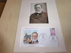 Tradera Medicinska Prylar<Louis Pasteur fotografi & förstadagsbrev passepartout storlek A4