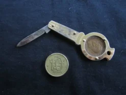 Tradera Knivar & Svärd<Lucky Farthing pennkniv 1948 Richards Sheffield England penny knife