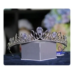 Tradera Lyx kristall CZ bröllop hår krona tiara> Bröllopsaccessoarer