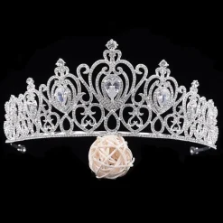 Tradera Lyx kristall CZ bröllop hår krona tiara> Bröllopsaccessoarer