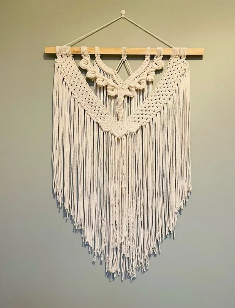 Tradera Macrame väggbonad^ Dekorationer
