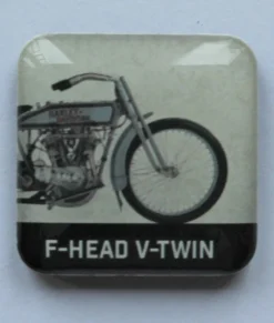 Tradera Magneter<Magnet Harley Davidson F-Head V-Twin 22x22 mm Nostalgic art
