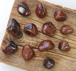 Tradera Ädelstenar<Mahogny-Obsidian, trumlade