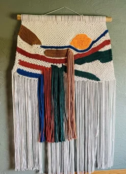 Tradera Makramé väggbonad Sunset^ Dekorationer