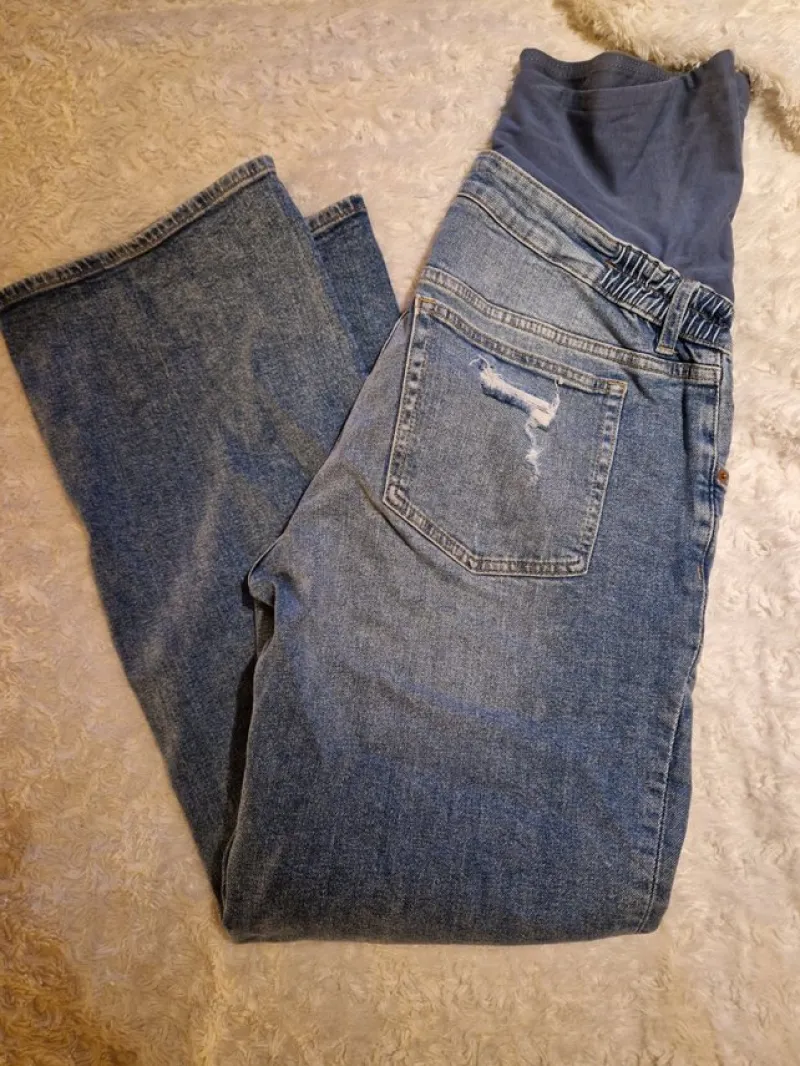 Tradera Mama blå mammajeans, storlek M^ Mammakläder
