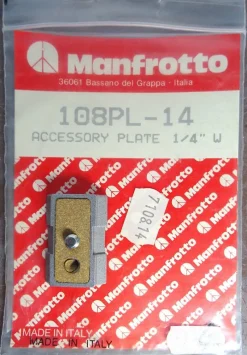Tradera Manfrotto 108PL-14 Tillbehörsplatta 1/4^ Fotoutrustning