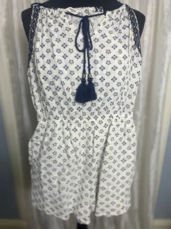 Tradera Mango blå och vit jumpsuit, storlek S^ Damkläder