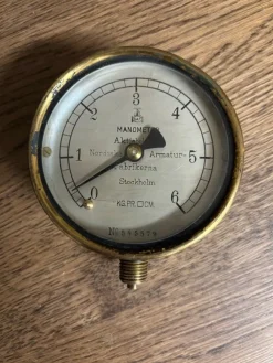 Tradera Technica & Nautica<Manometer Nordiska armatur - fabrikerna Stockholm tryckmätare