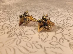 Tradera Manschettknappar<Manschettknappar.Förgyllda.-70tal.Oanv.fr guldsmed.