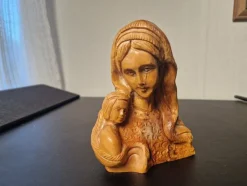 Tradera Maria med Jesusbarnet handsnidad i trä Hemslöjd hantverk RETRO VINTAGE> Ikoner & Religiösa Föremål