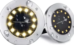 Tradera Trädgårdsdekorationer<Markbelysning Batteridriven Solcellslampa för gräsmatta, gångväg, terrass 2-Pack