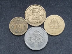 Tradera Markocko 4 olika mynt^ Utländska Mynt