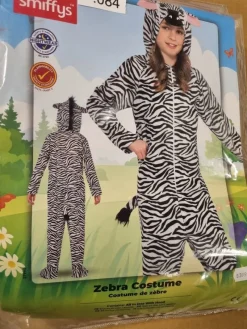 Tradera Maskeraddräkt Zebra 084 strl: 10-12år (L) Barn> Maskeradkläder