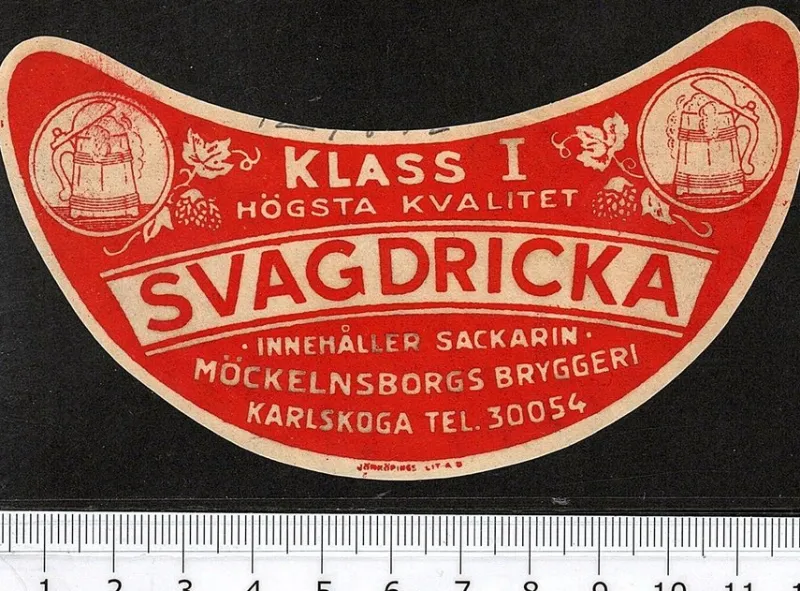 Tradera Möckelnborgs bryggeri Karlskoga, Svagdricka klass i^ Breweriana
