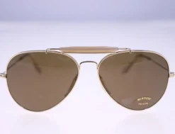 Tradera Mensique 'Nevada' 3587H vintage unisex pilot-style sunglasses-gold-tone frame> Solglasögon