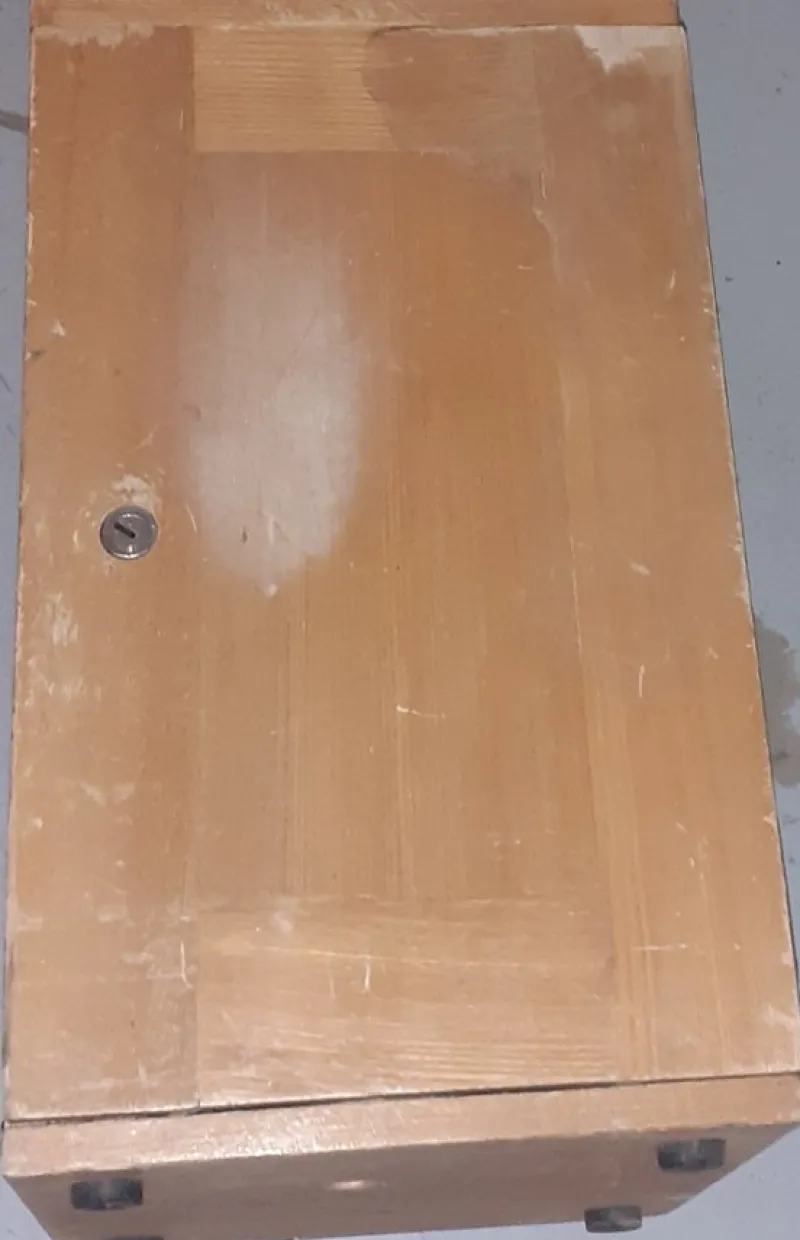 Tradera Mikroskop hantverk låda i trä för Nikon vintage gammal med tillbehör^ Mikroskop