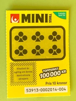 Tradera Lotter & Lottsedlar<Mini Triss skraplott - Ej skrapad - Från 2020 - Samlarobjekt.