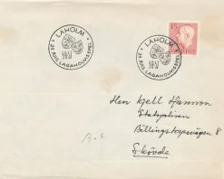 Tradera Minnespoststämpel Laholm 25 Års Lagaholmsspel 1957^ Sverige