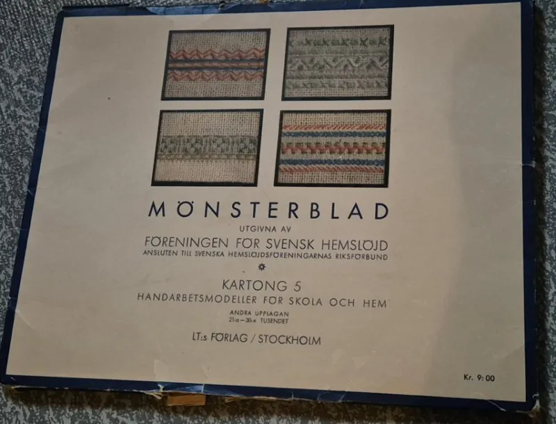 Tradera Mönsterblad Föreningen för Svensk Hemslöjd - Kartong 5^ Hantverk