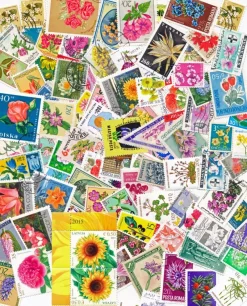 Tradera Motivfrimärken, blommor^ Flera Länder