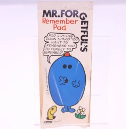 Tradera Pennor & Tillbehör<Mr. Forgetful's 'Remember Pad'-vintage 1979 Mr Men notepad-very rare-Weight 52g