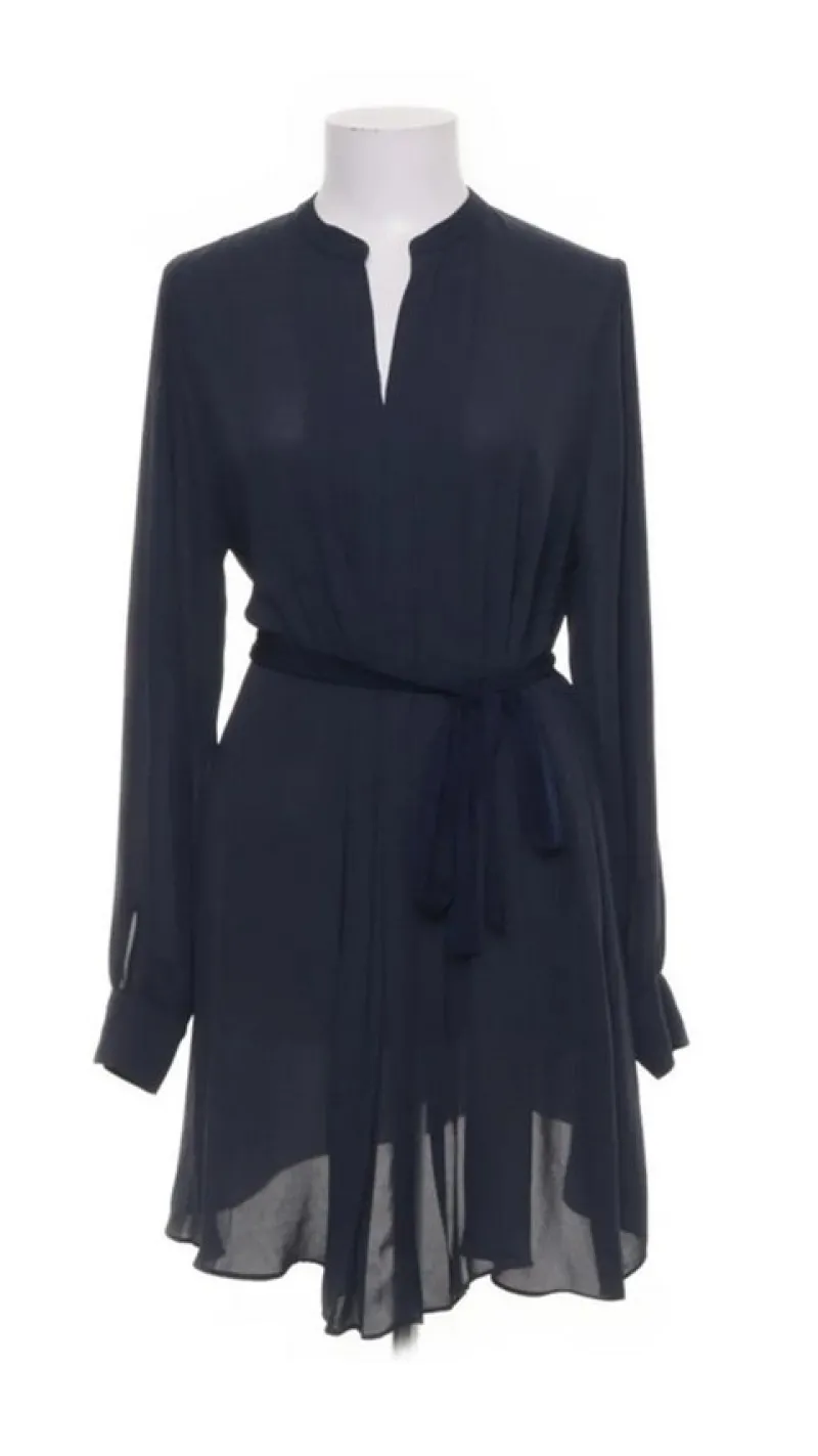 Tradera Mörkblå gravidtunika / gravidklänning / gravidblus (uppklädd), stl M^ Mammakläder