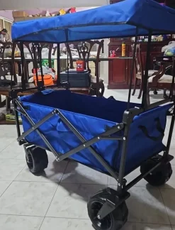 Tradera Övrigt Till Trädgård<multipurpose hopfällbar vagn med 4 terränggående strandhjul, stort utrymme