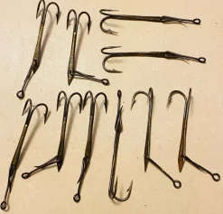 Tradera Fiske<MUSTAD special dubbelkrokar! 10st i sin original ask !