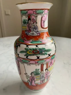 Tradera Mycket Fin Handmålad Kinesiska Rose Famille Vas Från Qianlong Dynasti> Orientalisk Konst & Porslin