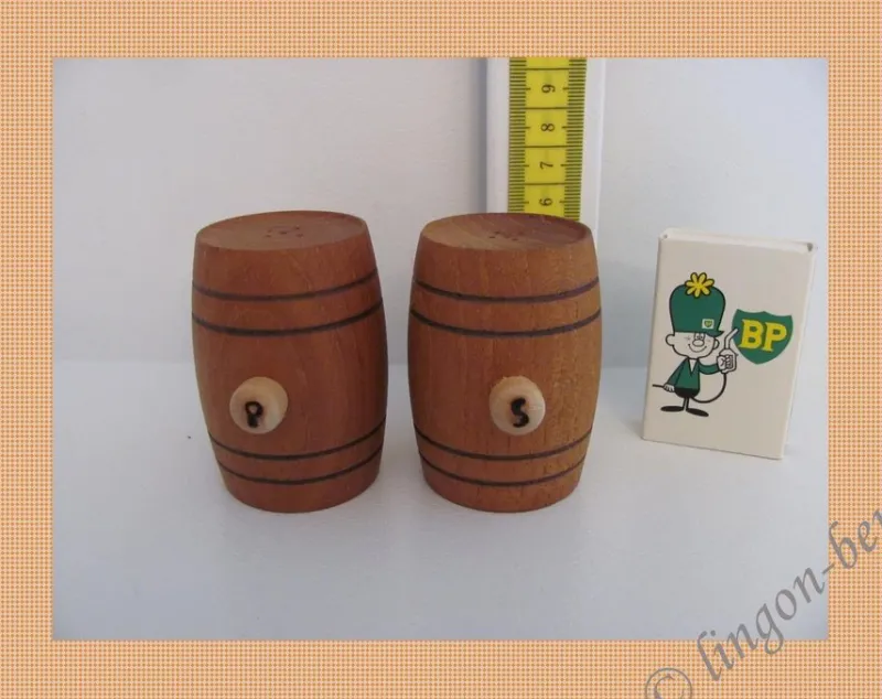 Tradera Mycket ovanliga Salt & Pepper - Tunnor i teak - Jättefina!> Övrig Antik & Design