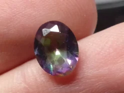 Tradera Ädelstenar<Mystic topas fasett slipad ädelsten sten gemstone healing gem naturligt