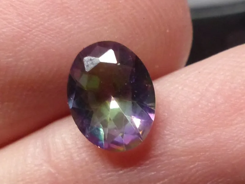 Tradera Ädelstenar<Mystic topas fasett slipad ädelsten sten gemstone healing gem naturligt