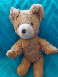 Tradera Nalle- & Teddybjörnar<Nallebjörn Ljusbrun Gammal Längd ca 25 cm