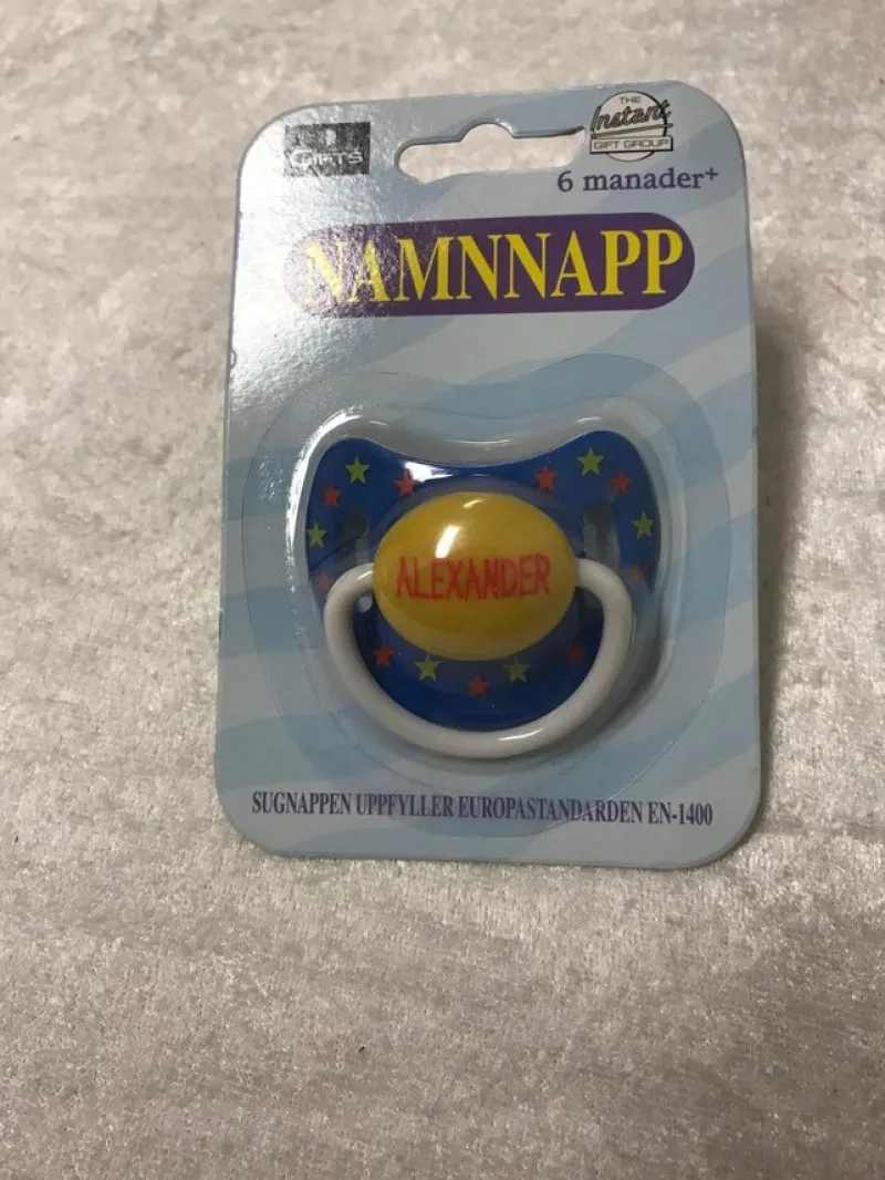 Tradera Napp med Namn , ALEXANDER> Amning & Graviditet