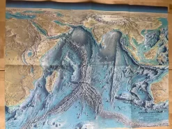 Tradera National Geographic Karta - Indiska Oceanens botten från 1967> Grafik, Kartor & Tryck
