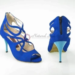 Tradera Tävlingsdans<Natural Spin dansskor, Blå, Storlek 7 ca 38