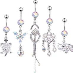 Tradera Piercings<Navelpiercingar 5 st / set