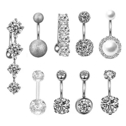 Tradera Piercings<Navelpiercingar 9 st / set