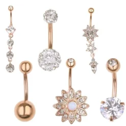 Tradera Piercings<Navelpiercingar 6 st / set