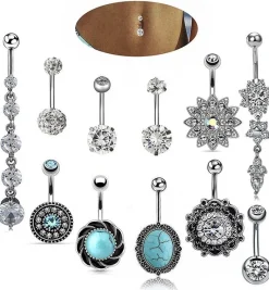 Tradera Piercings<Navelpiercingar 11 st / set