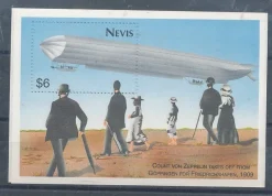 Tradera NEVIS: Vackert Postfriskt BLOCK med ZEPPELINARE. 1993^ Oceanien