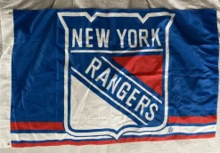 Tradera Sportmemorabilia<New York Rangers - Stor Flagga Ishockey