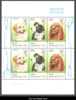 Tradera New Zealand | Hundar | Mi 849-851 | Postfriskt sammantryck | Kv 60:-^ Oceanien