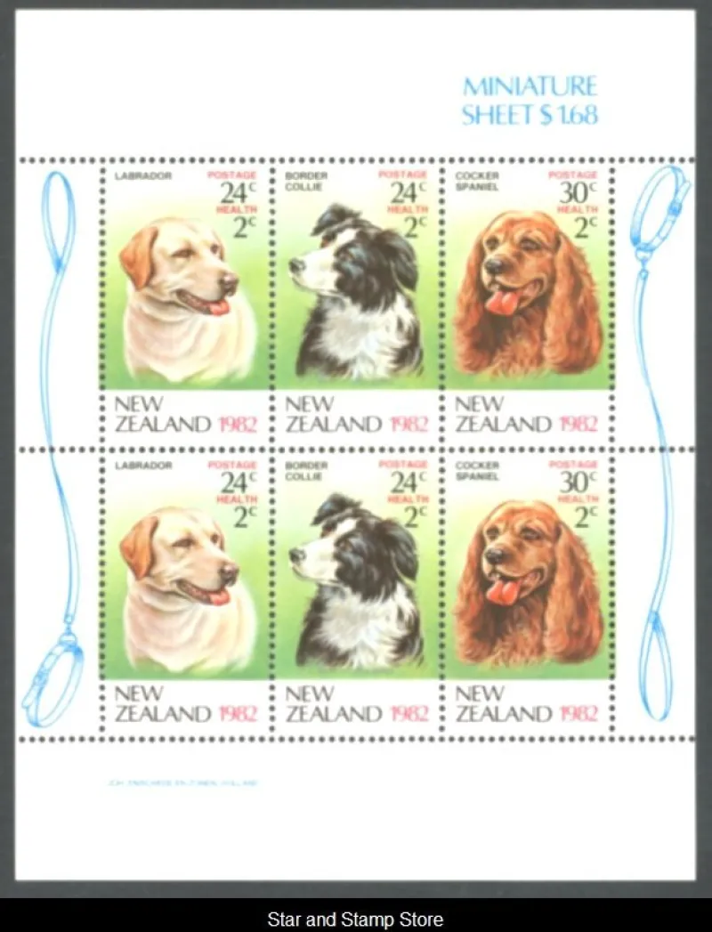 Tradera New Zealand | Hundar | Mi 849-851 | Postfriskt sammantryck | Kv 60:-^ Oceanien