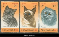 Tradera New Zealand | Katter | Mi 878-880 | Postfriskt^ Oceanien