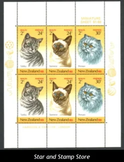 Tradera New Zealand | Katter | Mi 878-880 | Postfriskt sammantryck | Kv 45:-^ Oceanien